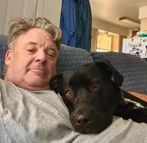 Todd and his dog Murphy.